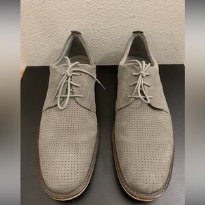 Ecco Men's Derby Oxfords Sz 13 /46 Gray Suede Comfort Casual Dress Shoes Work